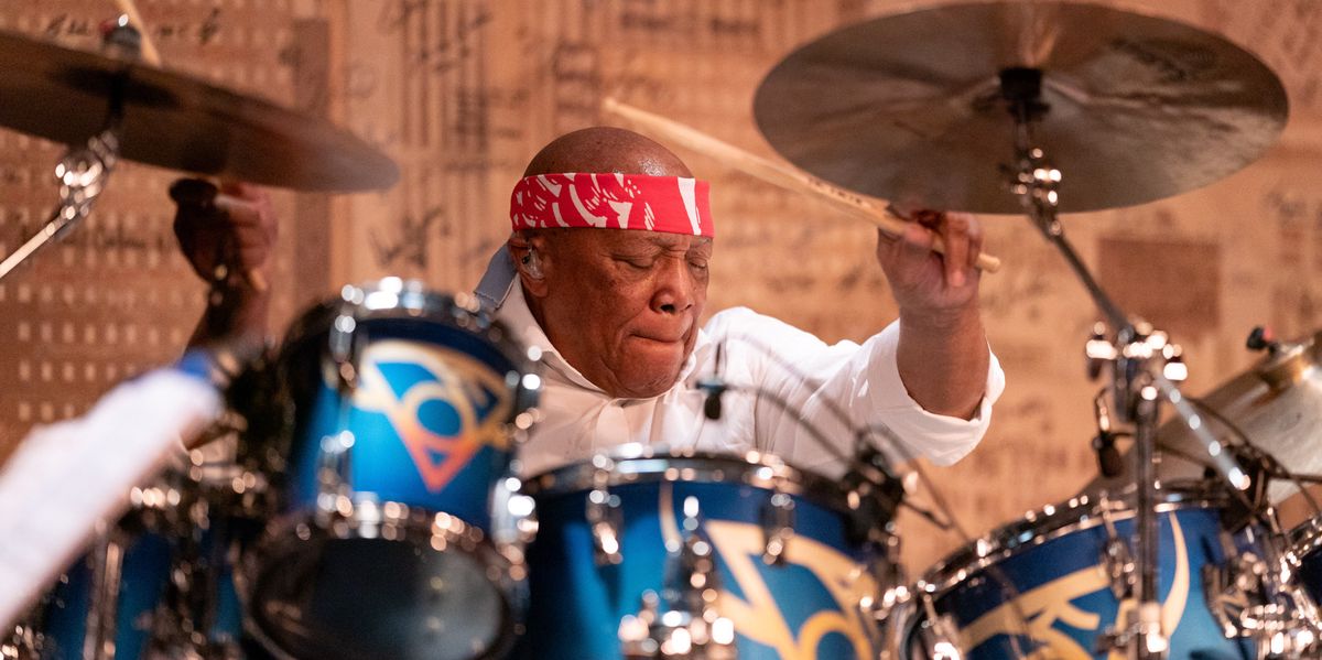 Billy Cobham (drum) an Billy Cobhams Spectrum 50 fotografiert am Dienstag, 16. April 2024 in Bern. (tx Group / Simon Boschi)