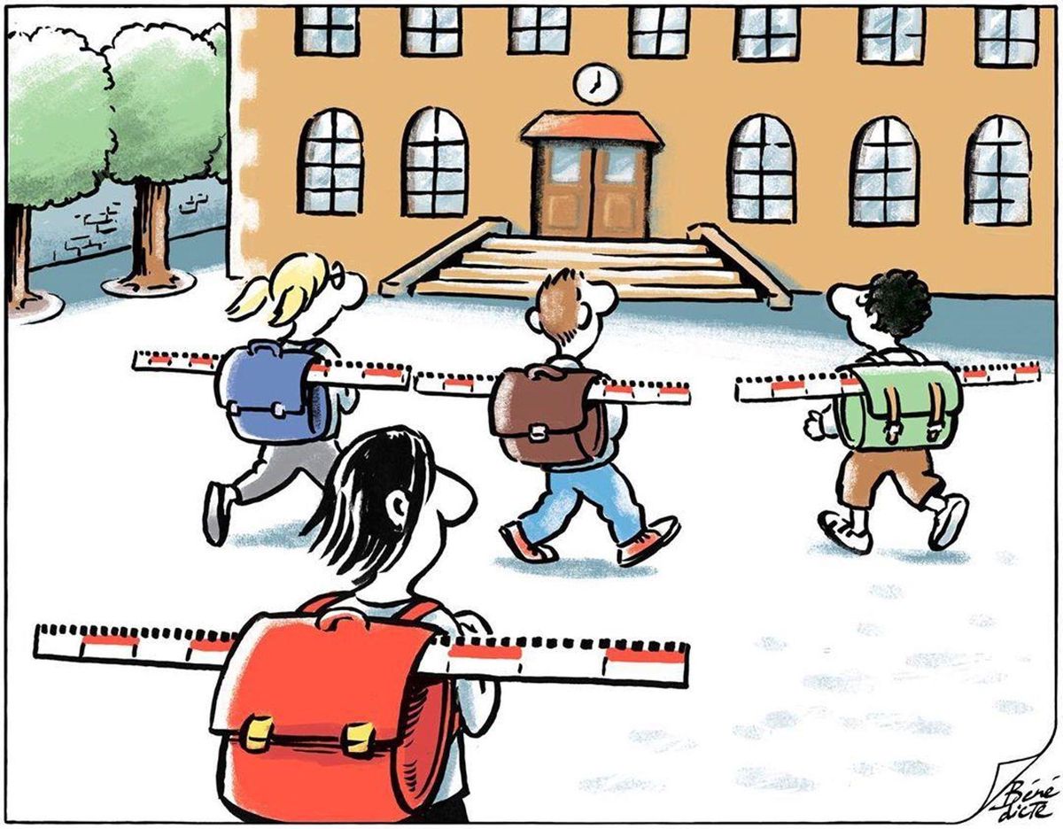 L'école avec le coronavirus, par Bénédicte.