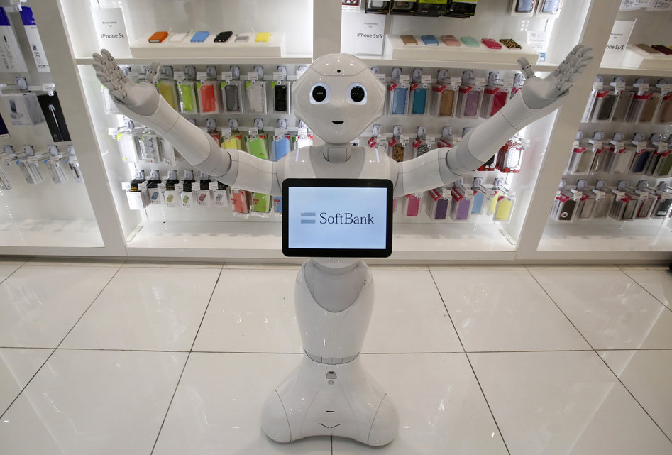 Soll auf menschliche Emotionen reagieren und sie deuten: Der humanoide Roboter «Pepper» kommt für 1'900 US-Dollar im Februar 2015 auf den Markt. (6. Juni 2014)