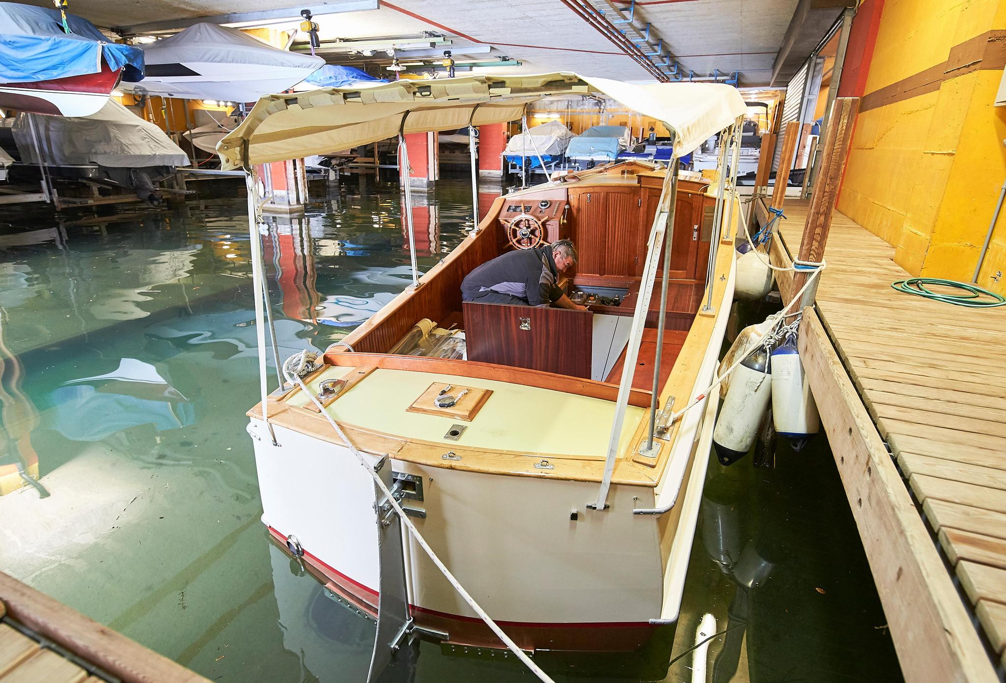 Dieses Motorboot wurde vor 100 Jahren in der Yachtwerft Portier gebaut.
