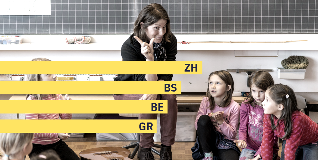Im Kanton Aargau sind die Löhne vergleichsweise hoch: Erstklässlerinnen im Schulhaus Feld in Suhr lernen mit ihrer Lehrerin zählen.