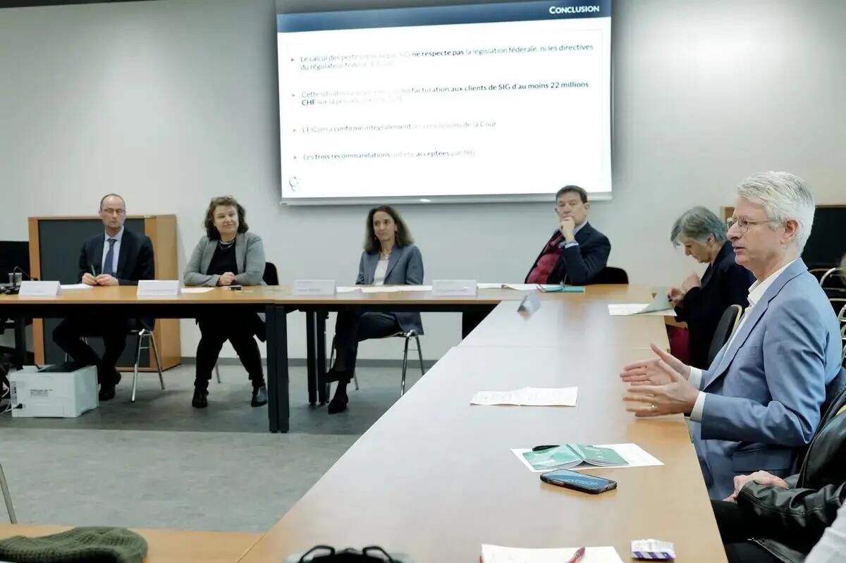 Christian Brunier, directeur général des SIG, lors de l’audit de la Cour des comptes.