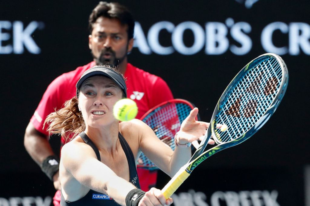 Martina Hingis éliminée en double mixte
