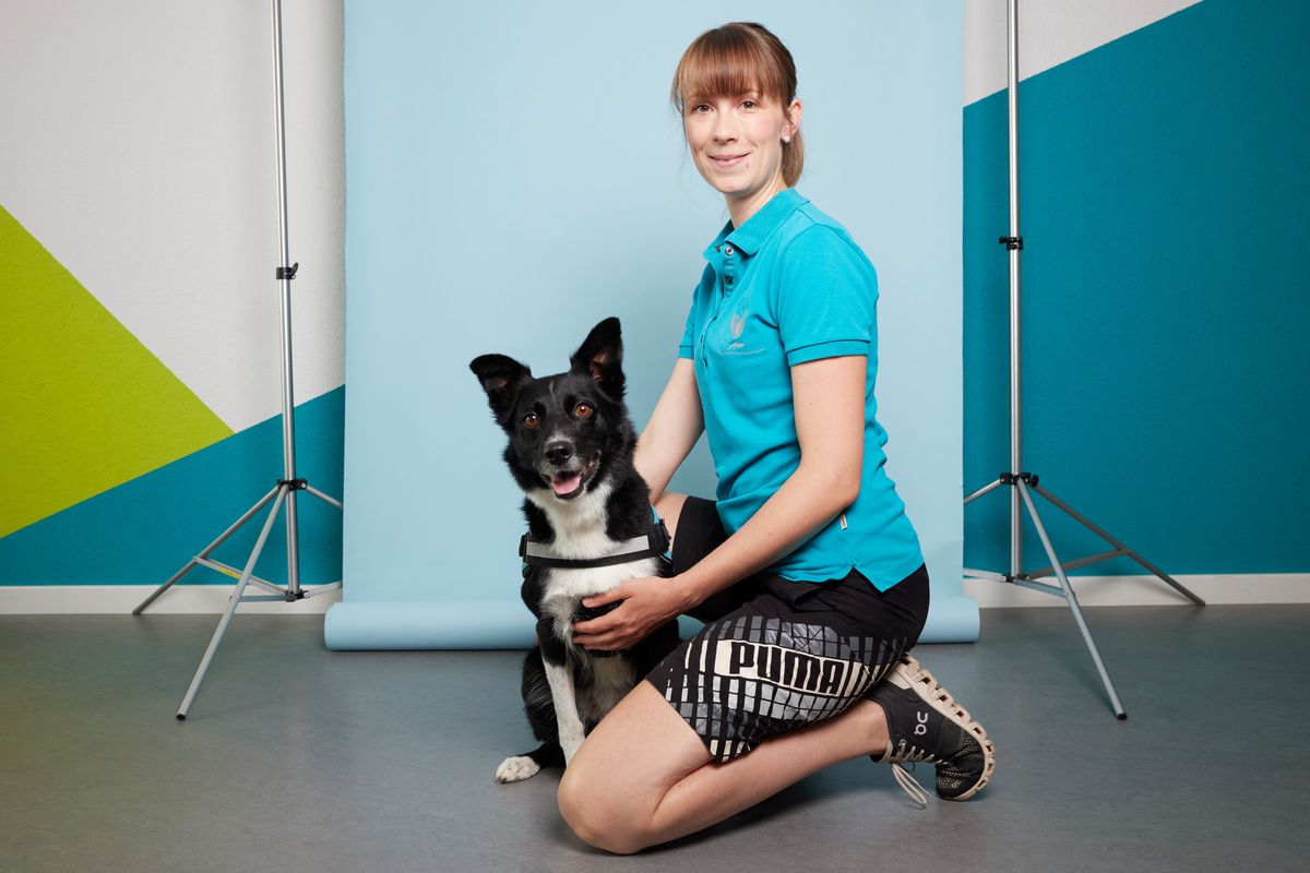  Alicia et «Roxie», le border collier thérapeute. 