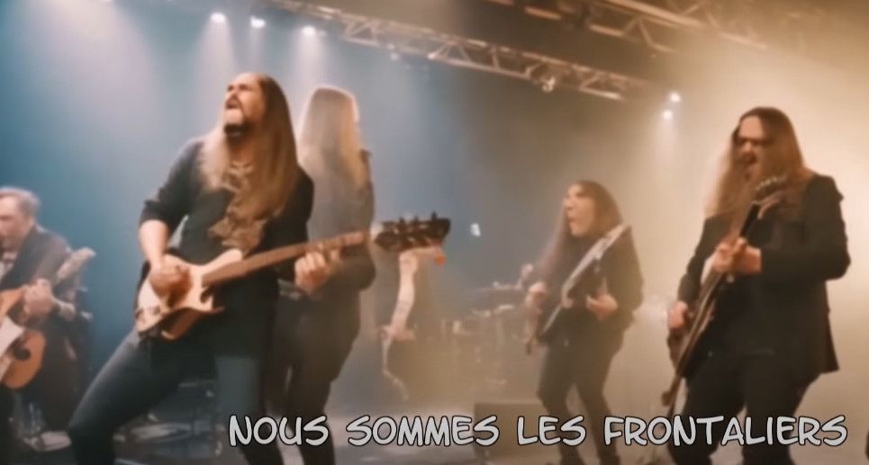 Capture d’écran du clip vidéo «Les Frontaliers». Du heavy metal pour chanter son exaspération.