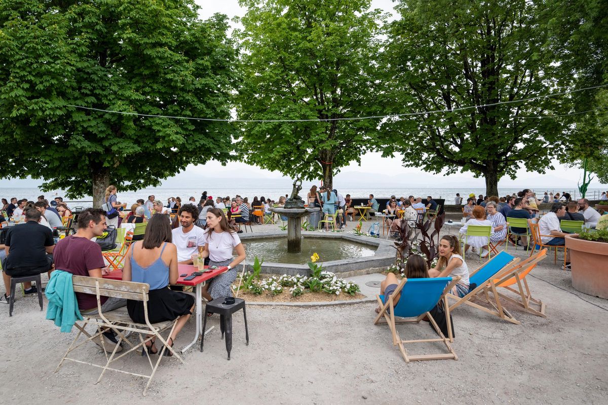 Morges, 21 juin 2022, Série d'été "Les Buvettes". Ici, "La Presque" ou "La Crique" (en lieu et place de la Coquette... ©Florian Cella