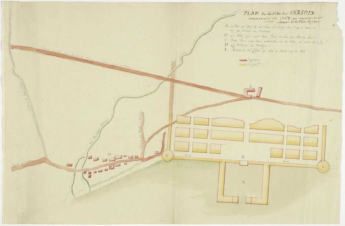Le futur port et la nouvelle ville de Versoix n’existèrent que sur plan en 1768.