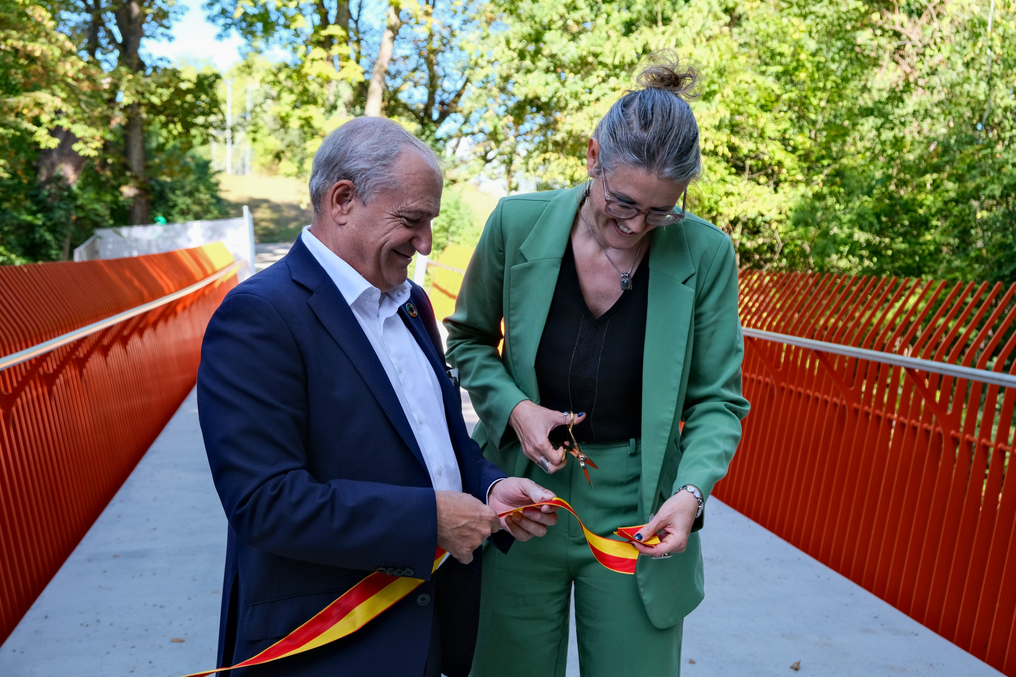 Communes genevoises: Les villes de Lancy et Genève inaugurent une nouvelle passerelle