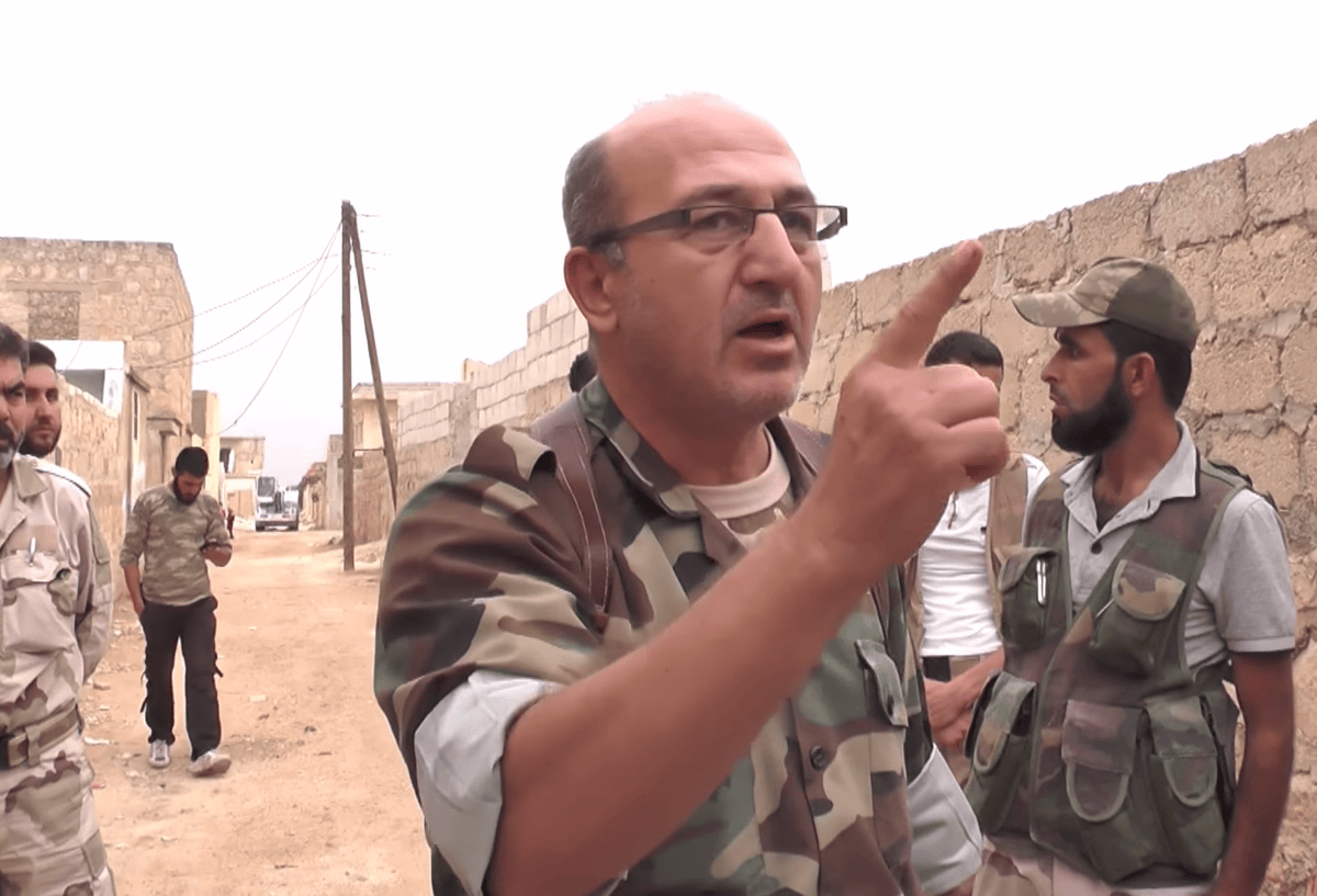 Zaher al-Saket chez les rebelles syriens, peu après sa défection