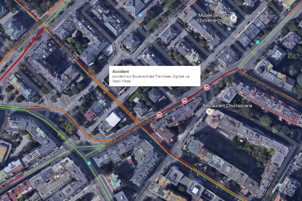 Deux véhicules se télescopent au boulevard des Tranchées