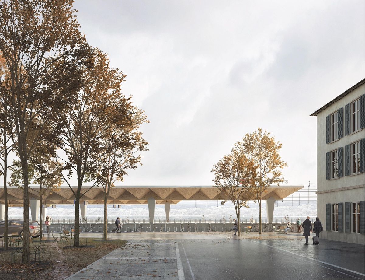 Nach dem Ausbau präsentiert sich der Bahnhof Wädenswil grüner als heute.