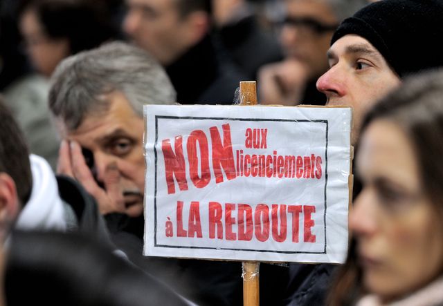 Manifestation d'employés de La Redoute, en décembre dernier.