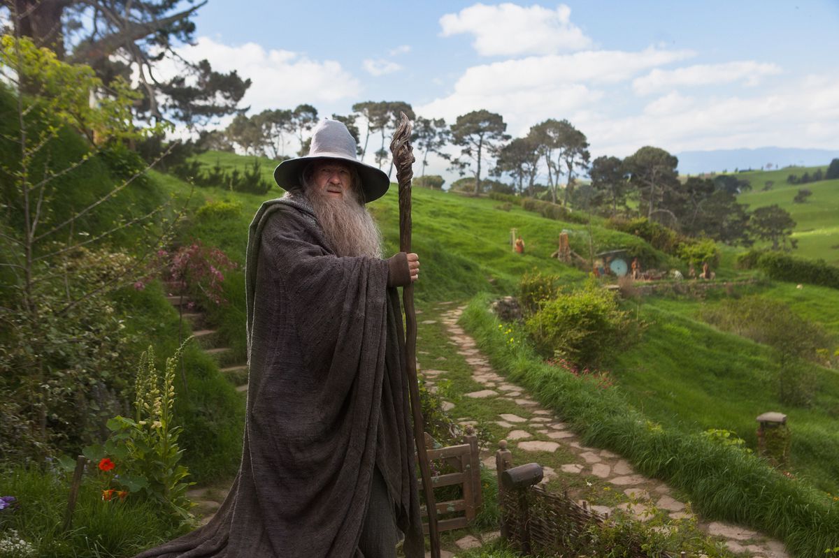 FILE - This film image released by Warner Bros., shows Ian McKellen as Gandalf in a scene from the fantasy adventure "The Hobbit: An Unexpected Journey." Filmmaker Peter Jackson's decision to shoot his epic three-part J.R.R. Tolkien prequel in the super-clear format that boosts the number of frames per second to 48 from the current standard, 24, has some unintended consequences. (AP Photo/Warner Bros., James Fisher, File)