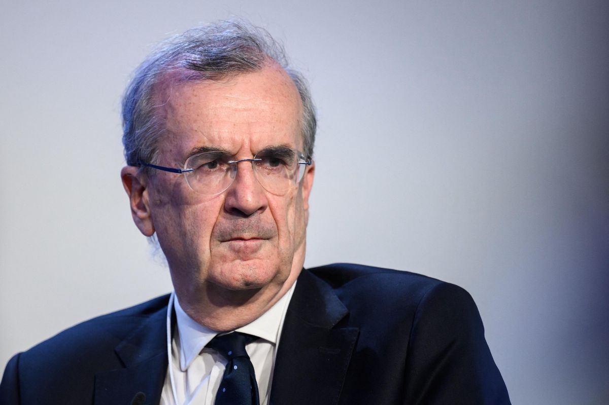 Le gouverneur de la Banque de France Bank, François Villeroy de Galhau, lors du World Economic Forum (WEF) de Davos, le 23 mai 2022. 