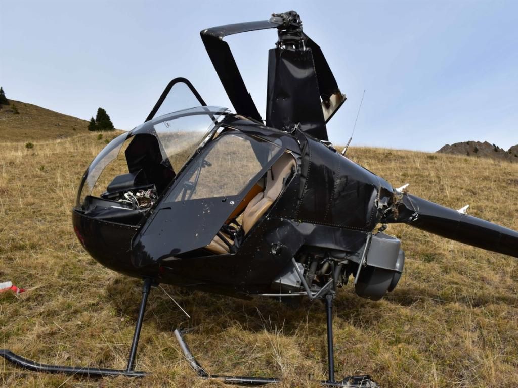 L’appareil a fait un tonneau avant de s’immobiliser.
