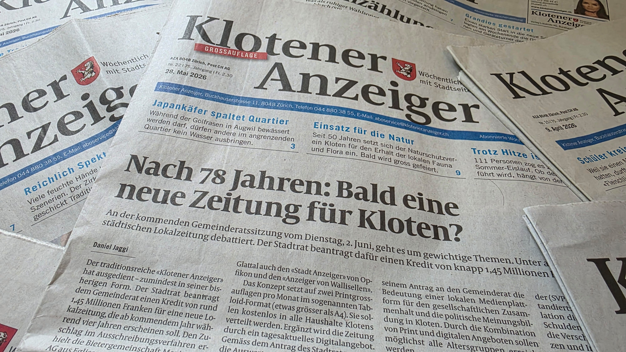 Neues Medienangebot: Stadt beendet Ära des «Klotener Anzeiger» und zahlt 1,4 Millionen für neue Zeitung