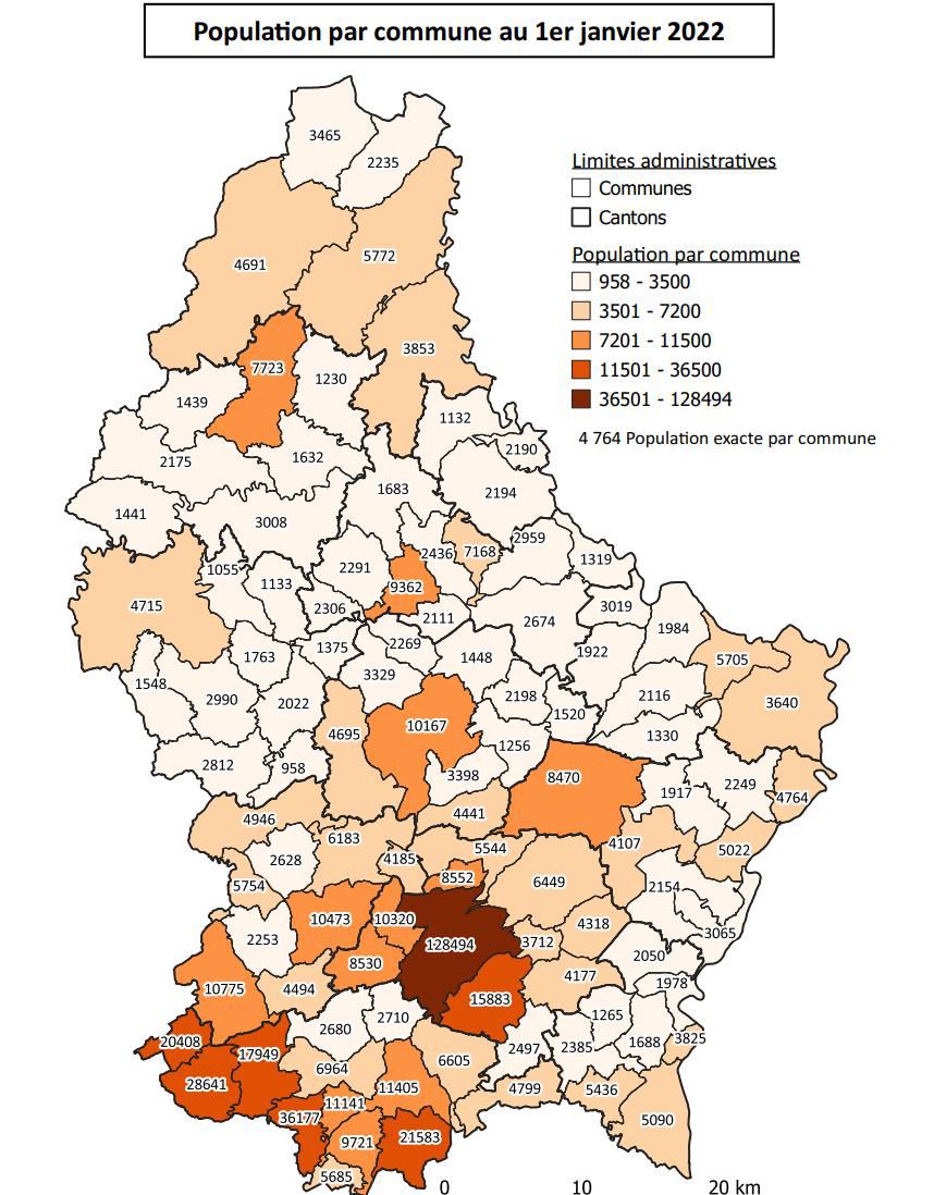 In Luxembourg Luxembourg gained more than 10,000 inhabitants in 2021