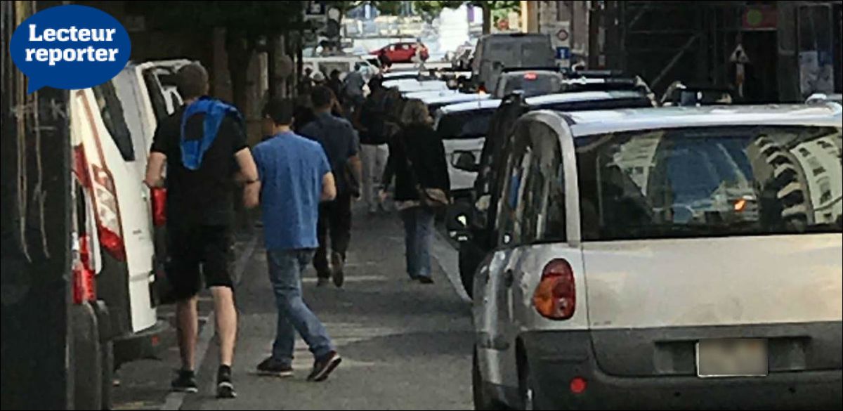 Plusieurs adolescents cherchent la bagarre dans les rues des Eaux-Vives, ce mercredi 7 juin 2017.