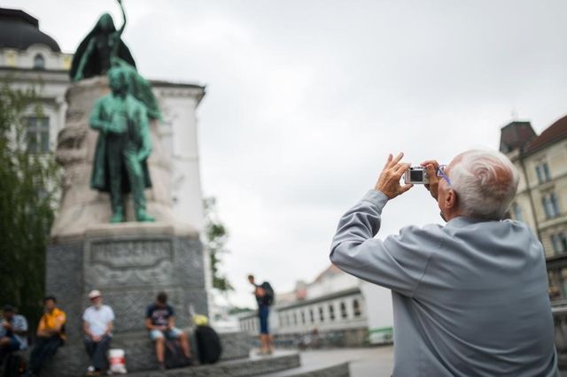 Miquel Ribas, 82 ans, en visite en Slovénie.