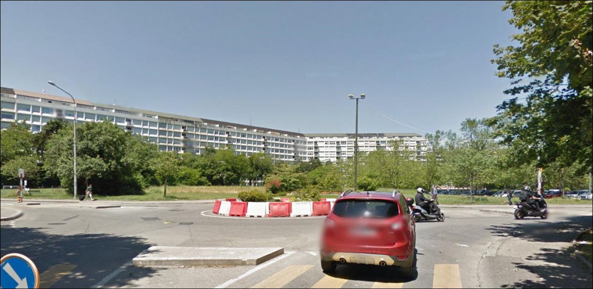 Le projet de bâtiments pour requérants d'asile se situe le long de la rue des Bossons, à Onex.