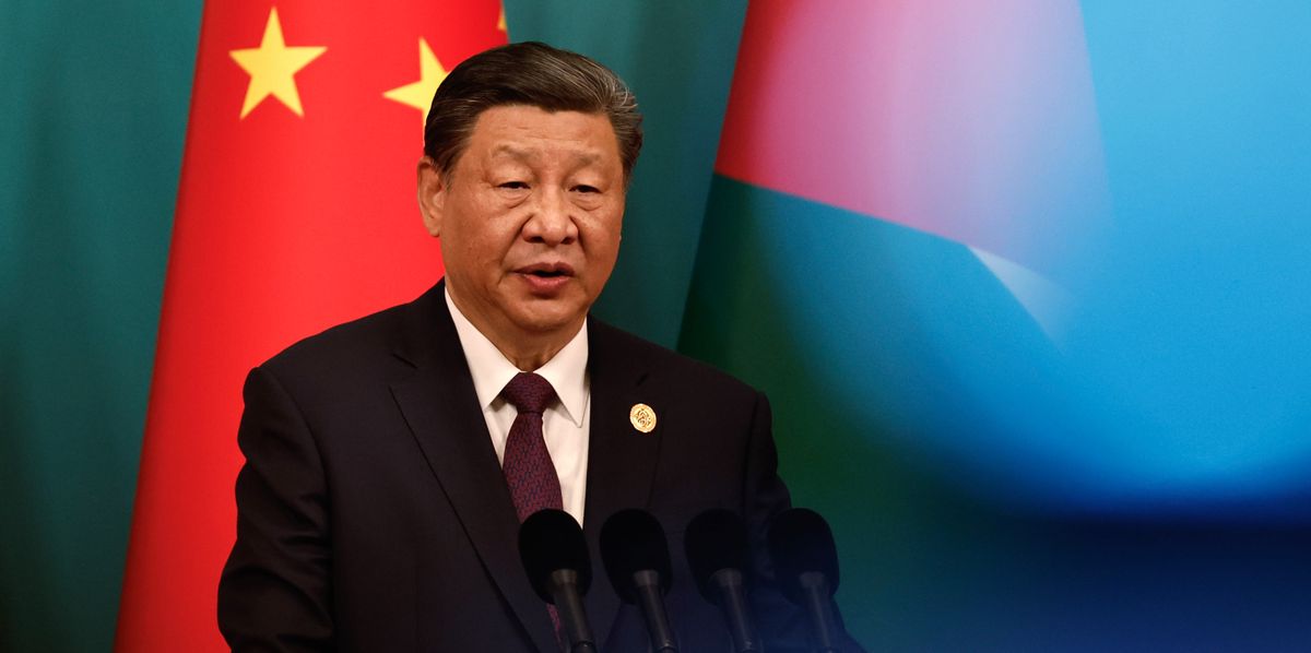 BEIJING, CHINA - MAY 30: Chinese President Xi Jinping speaks at the opening ceremony of the 10th ministerial meeting of the China-Arab States Cooperation Forum on May 30, 2024 in Beijing, China. Xi promised more humanitarian aid to Palestinians amid the Israel-Hamas war and called for an international peace conference as he opened a summit with leaders of Arab states. (Photo by Tingshu Wang-Pool/Getty Images)