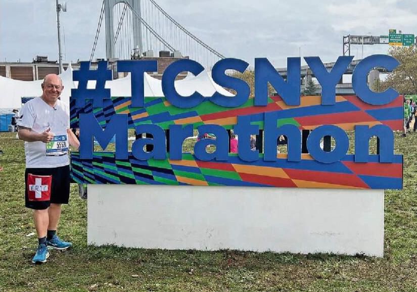 Eric Frachon le jour du départ du marathon de New York.