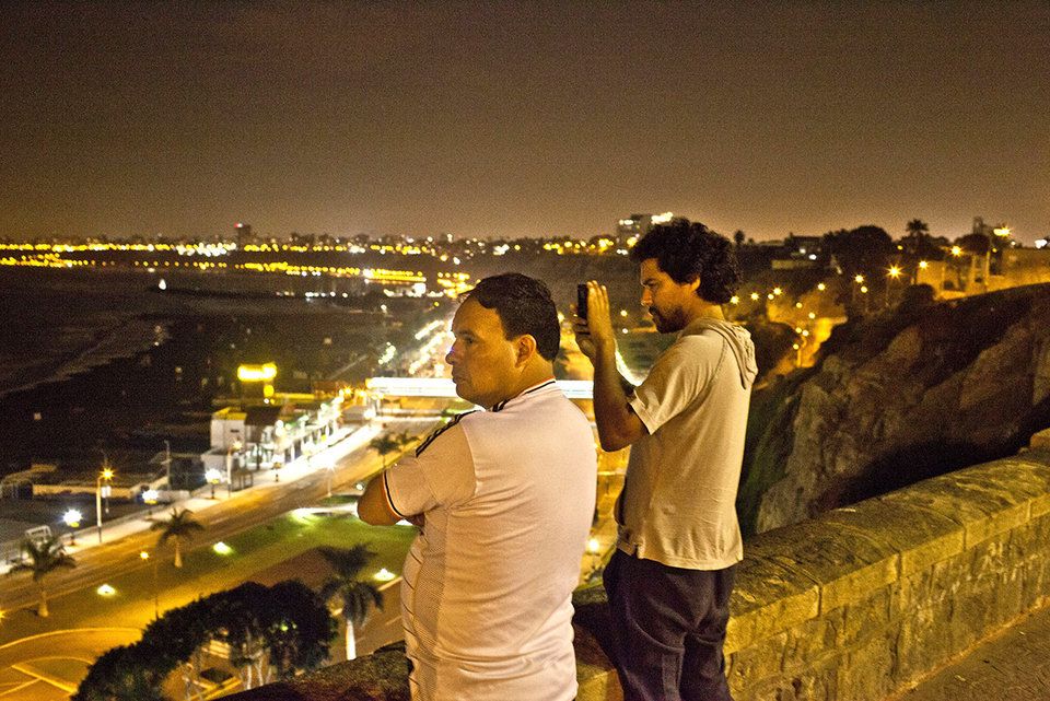Die Menschen in Chile begeben sich in höher gelegenen Gebiete. (1. April 2014)
