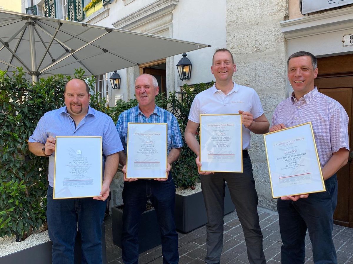Dans l’ordre décroissant du podium: Xavier Bovy (Tartegnin), Yves Martin (Montcherand), Benjamin Morel (Valeyres-sous-Rances) et Martial Besson (Vinzel).