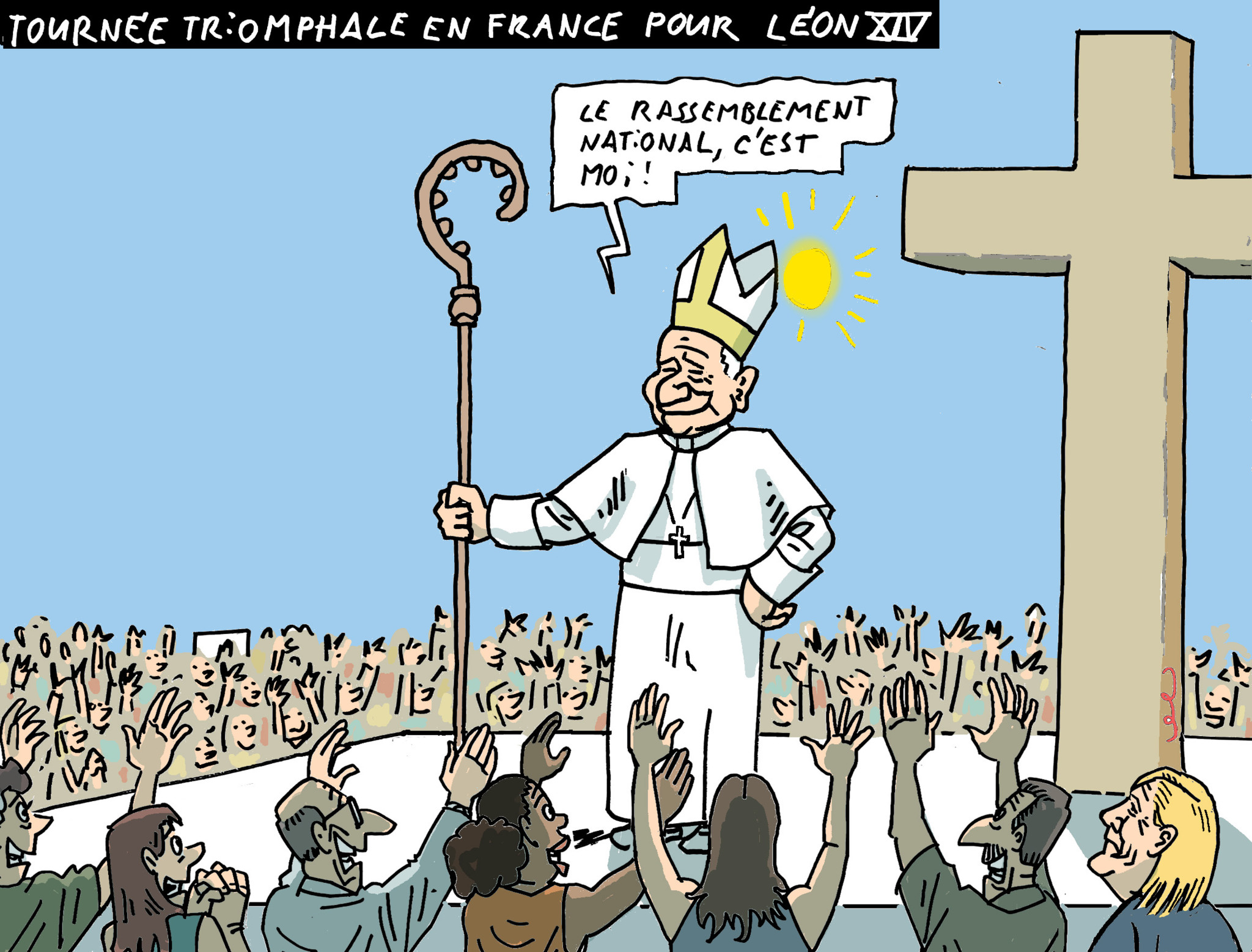 Dessin du 29 septembre: Tournée triomphale de Léon XIV en France