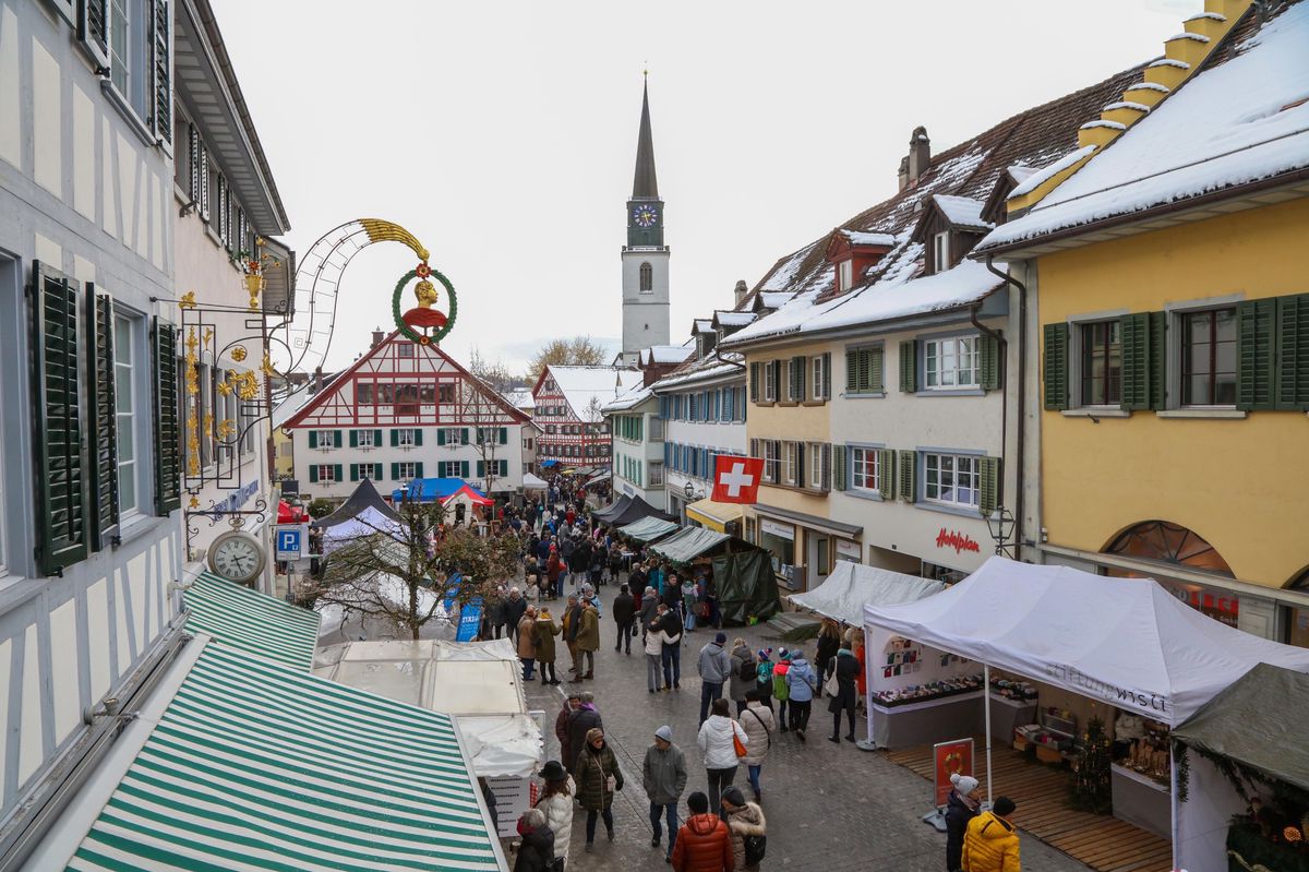Weihnachtsmarkt Bülach Schnee für zauberhafte Stimmung Zürcher