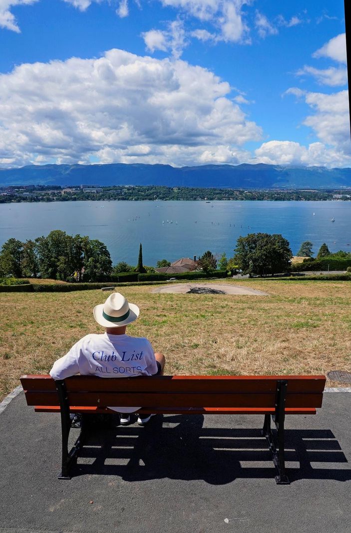 Le banc du pré Byron à Cologny.