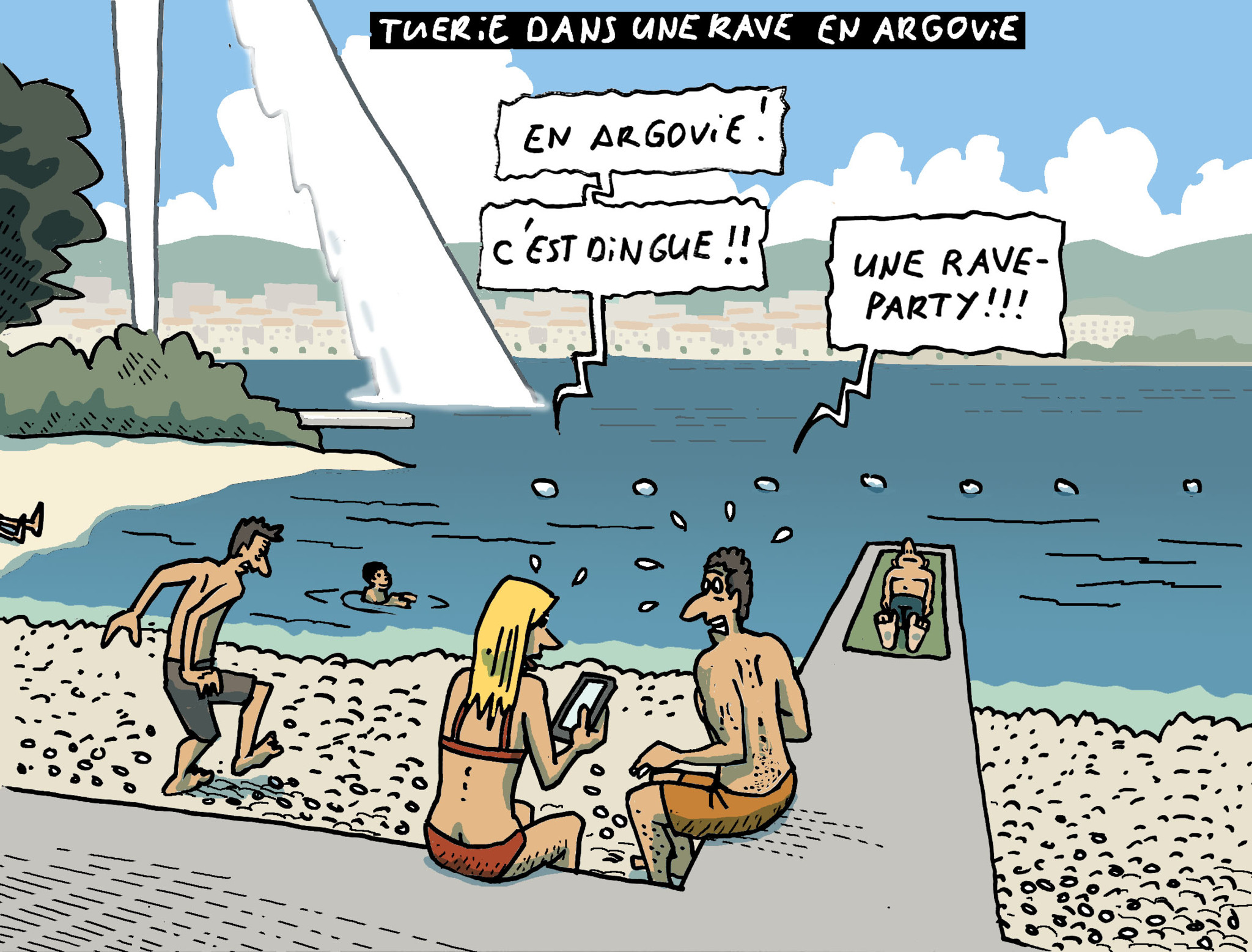 Dessin du premier septembre: Tuerie dans une rave en Argovie