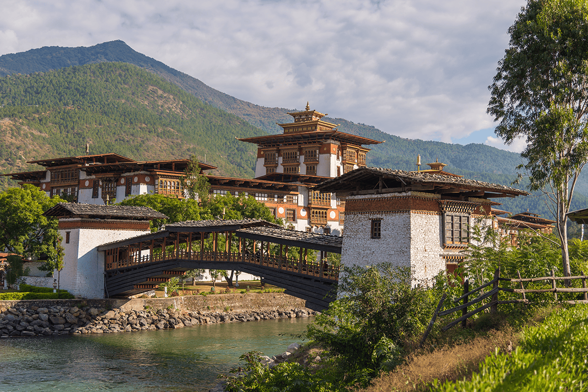 Dzong du Paro – monastère-forteresse bouddhiste caractéristique du Bhoutan