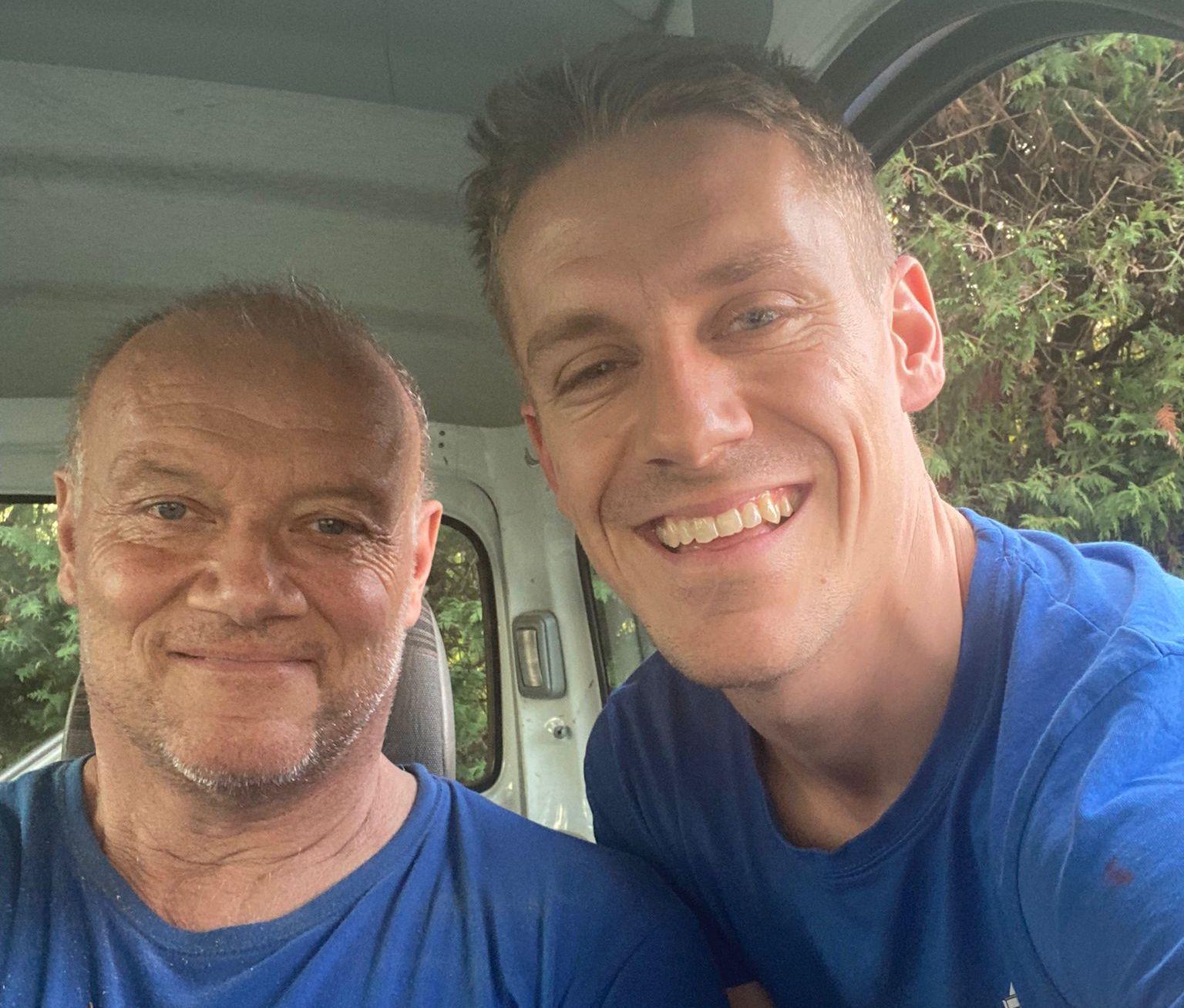 François Jaunin, à gauche, avec son fils Jérémy.