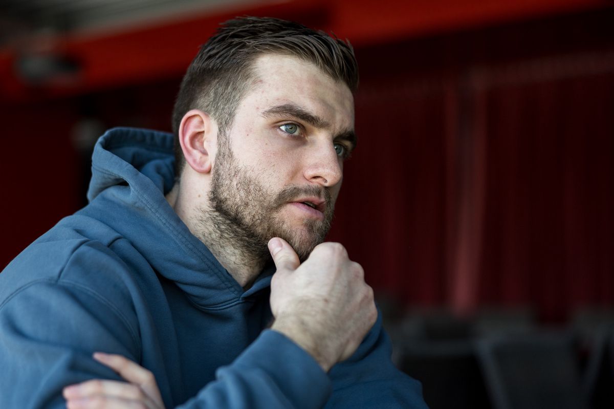 Portrait de Simon Le Coultre (GSHC), le lundi 29 janvier 2024 a la Patinoire des Vernets, a Geneve (Bastien Gallay / GallayPhoto)