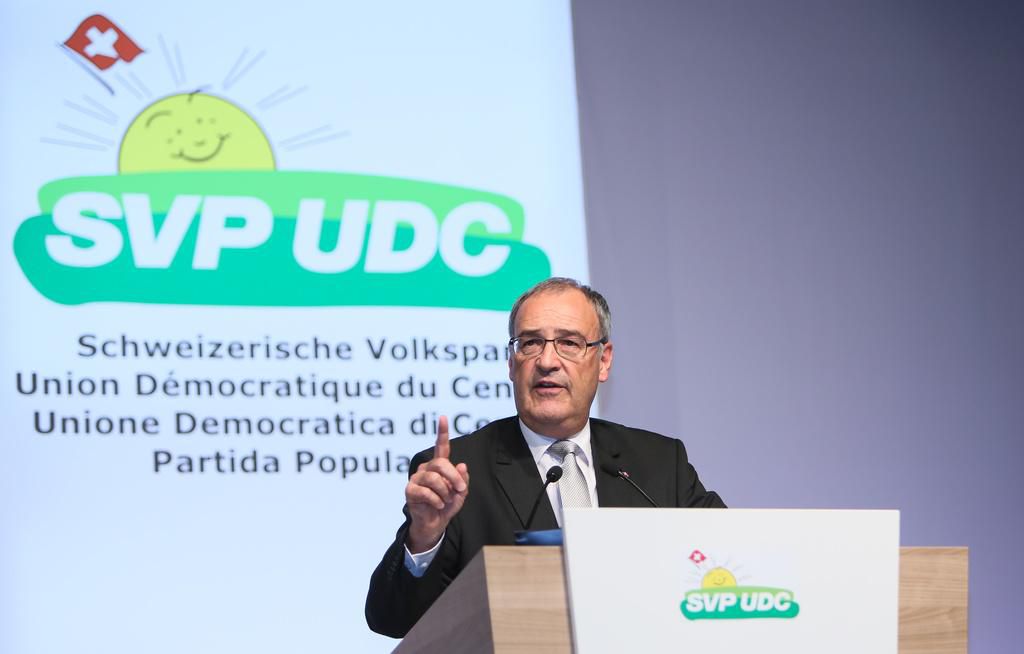 L’UDC se réunit en assemblée des délégués samedi matin à Montricher, dans le canton de Vaud. (Photo d’archives)