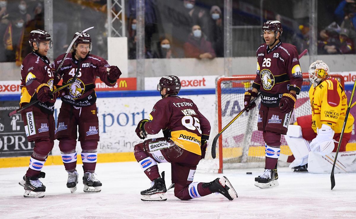 La joie des Genevois après l’ouverture du score.