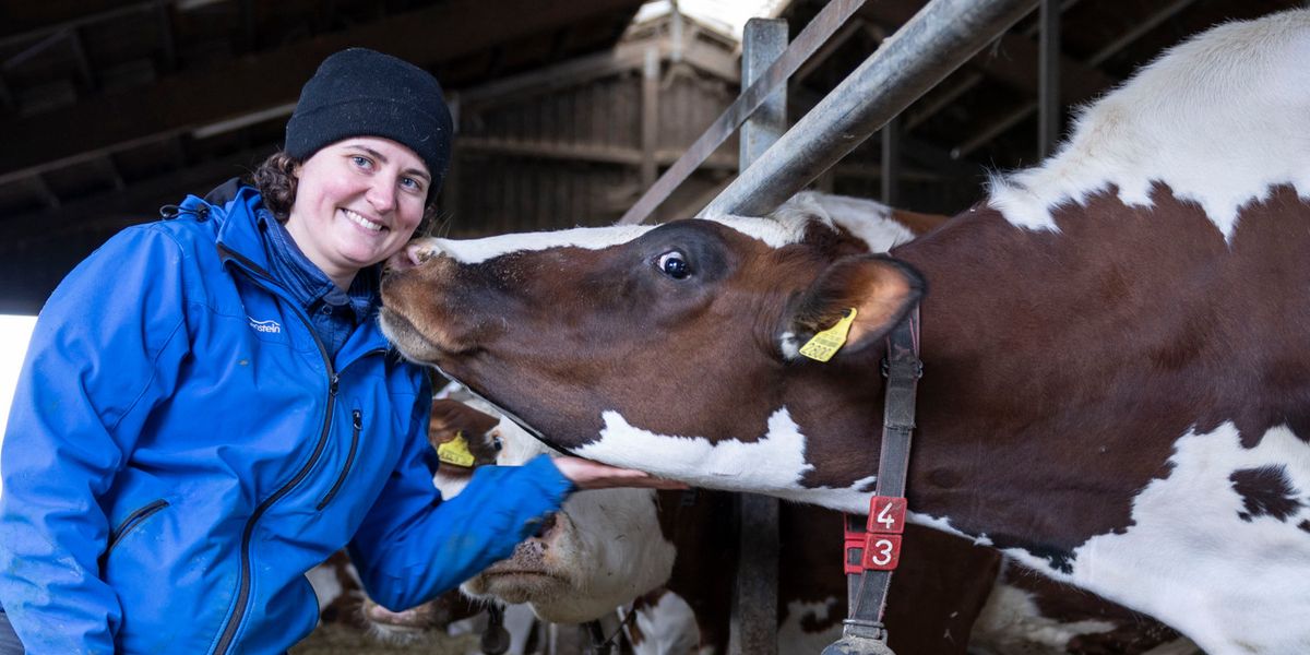 Female farmers: Sabrina Feller runs the farm as an equal partner