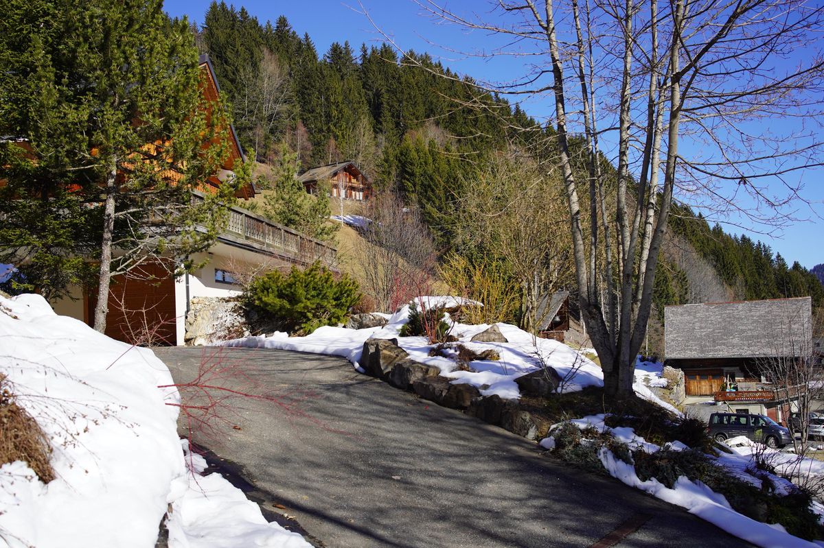 La chalet, en haut à la lisière de la forêt, est situé dans un secteur sur les hauts de Champéry. Un jour après la première autorisation de construire délivrée, il s’est retrouvé hors de la zone à bâtir.