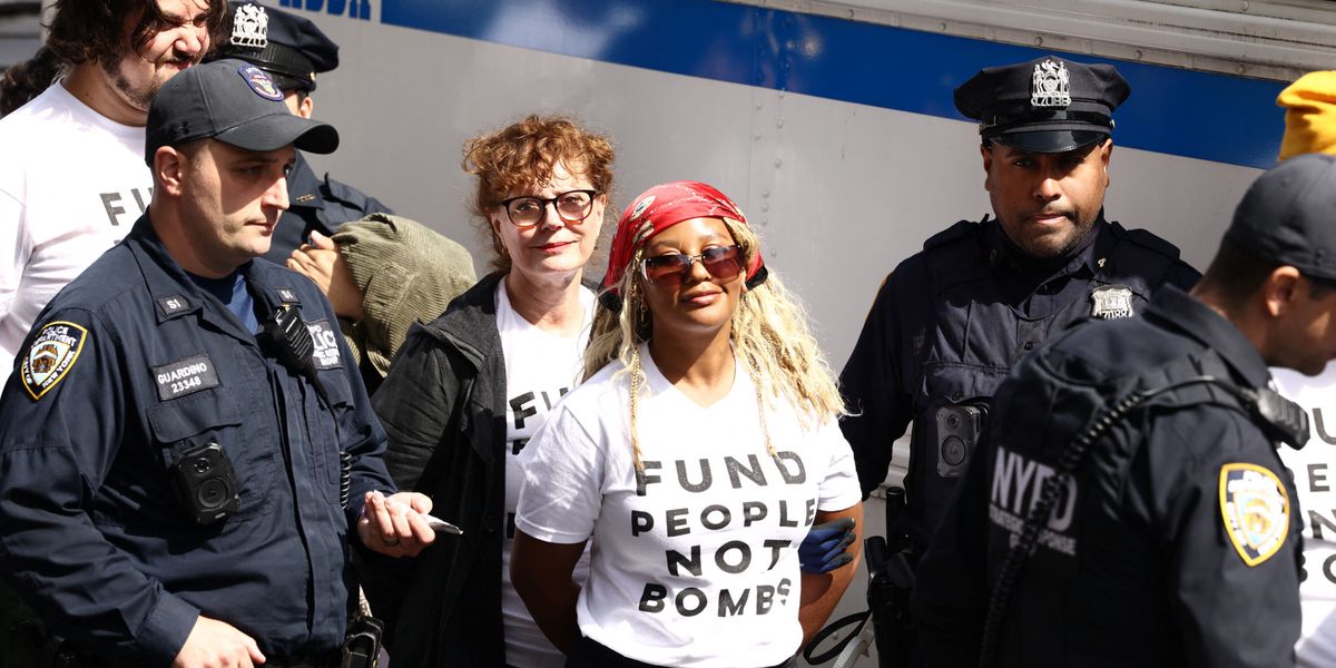 Susan Sarandon: lactrice arrêtée lors dune manifestation anti - Netanyahu