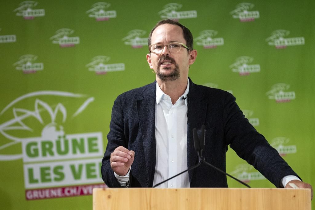 L’idéologie du marché libre n’assume pas ses responsabilités envers les êtres humains, le climat et l’environnement, déplore le président des Verts Balthasar Glättli. Zoug, le 20 août 2022.
