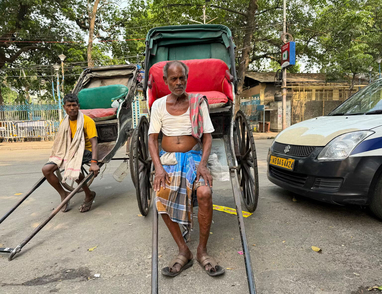 Nahverkehr in Indien: Rikschaläufer Parikshan Paswan verdient vier Franken für 14 Stunden Arbeit