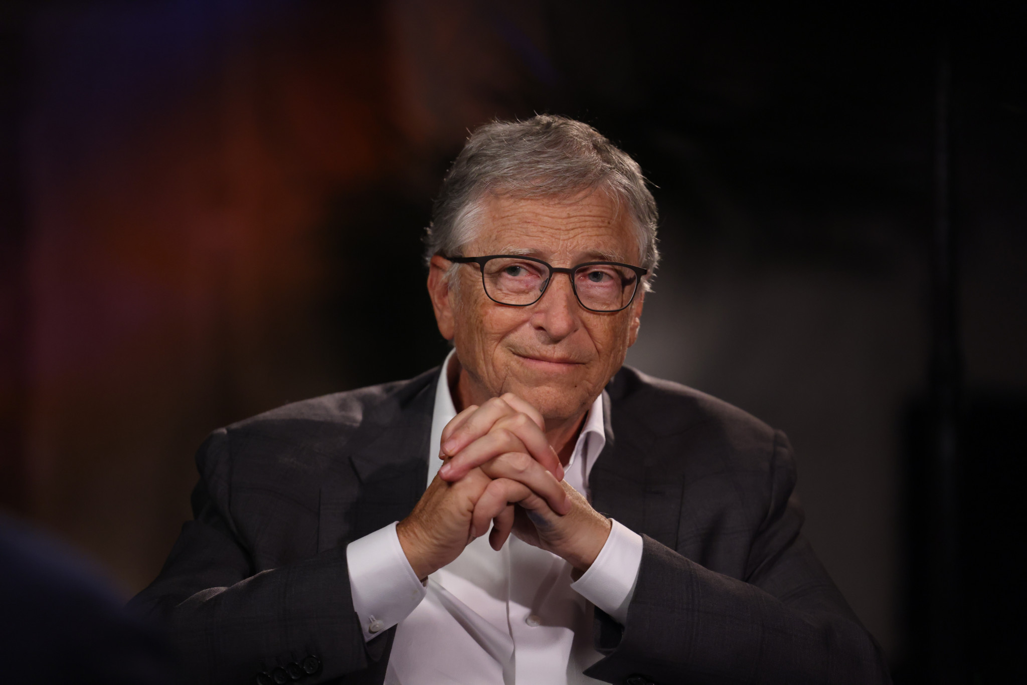 Bill Gates, Co-Vorsitzender der Bill and Melinda Gates Foundation, während eines Bloomberg-TV-Interviews in London, Juni 2024.