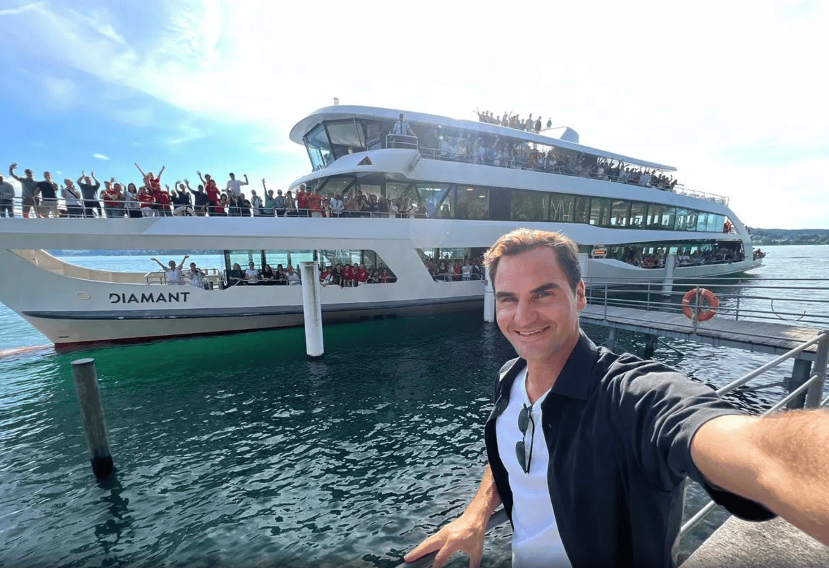 Roger Federer convie 280 fans à une croisière