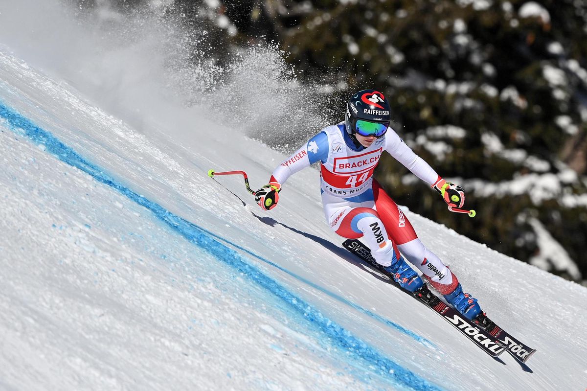 La Fribourgeoise Noémie Kolly avait terminé 12e du super-G de Crans-Montana le 24 janvier 2021.