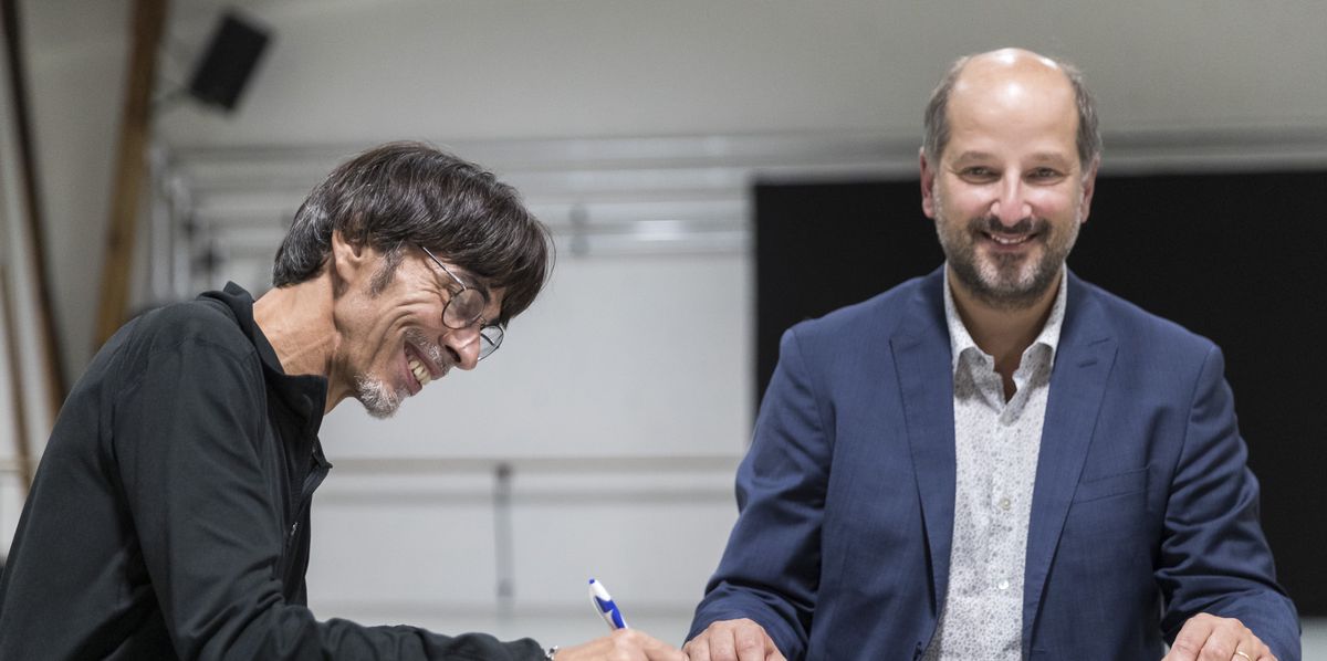 Gil Roman, ex-directeur du Bejart Ballet Lausanne et Grégoire Junod, syndic de la Ville de Lausanne Gregoire Junod