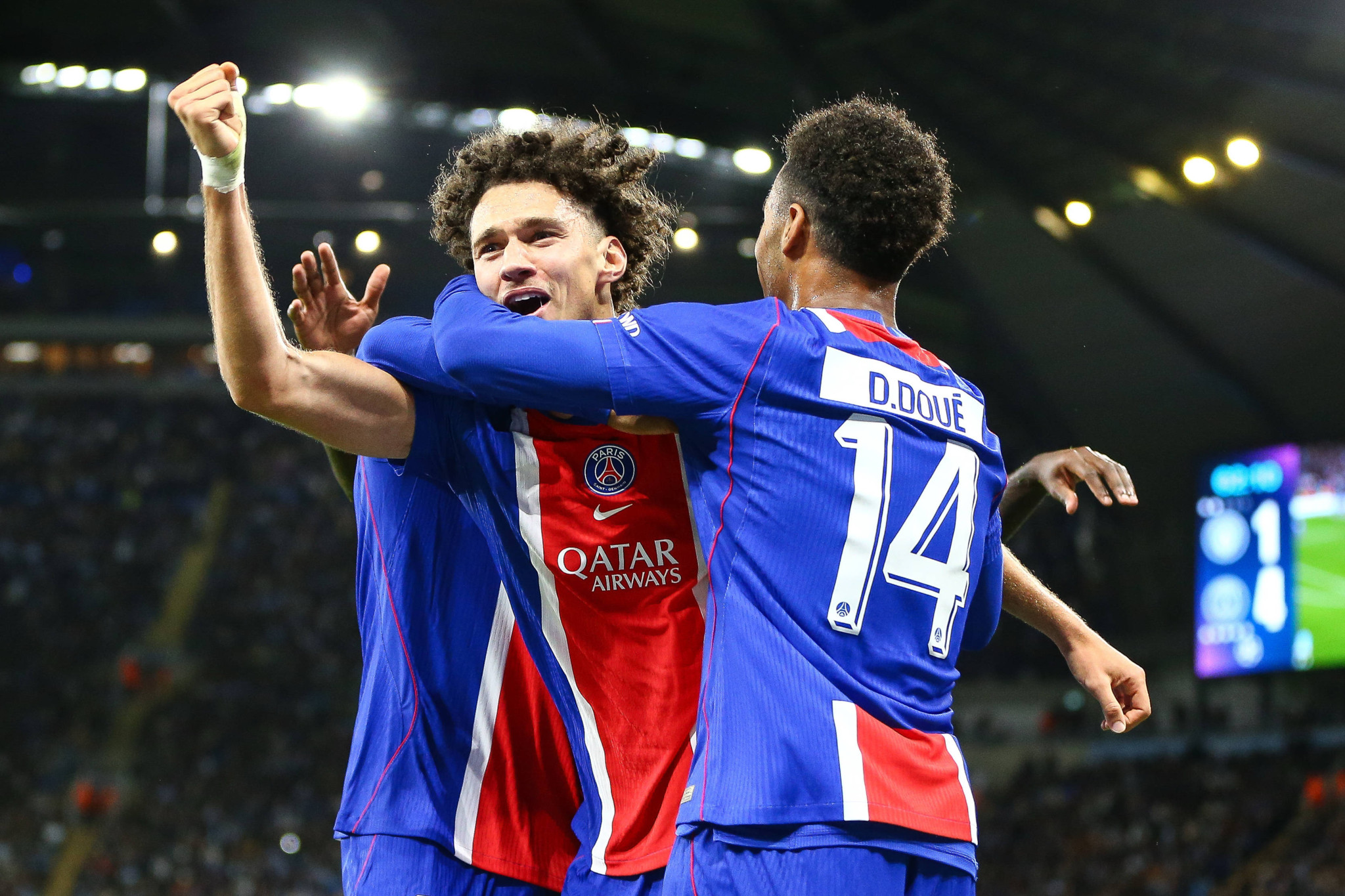 Ligue des champions: Le PSG domine Manchester City, Manzambi signe sa première réussite