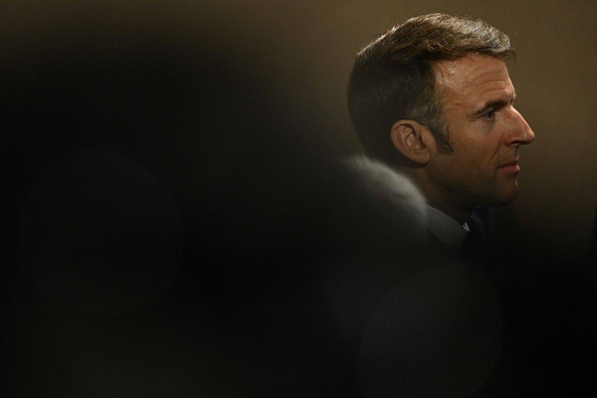 French President Emmanuel Macron attends a Working Session of the NATO Summit at the Walter E. Washington Convention Center in Washington, DC, July 11, 2024. (Photo by Brendan SMIALOWSKI / AFP)