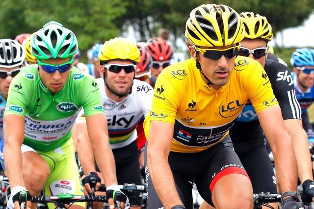 Stolzer Leader: Fabian Cancellara trägt auch nach der 6. Etappe das gelbe Trikot.