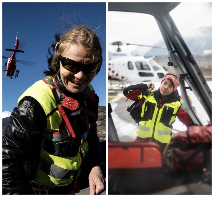 Astrid Maret et Jasmin Lienert., médecins secouriste de montagne pour d’Air-Glaciers.